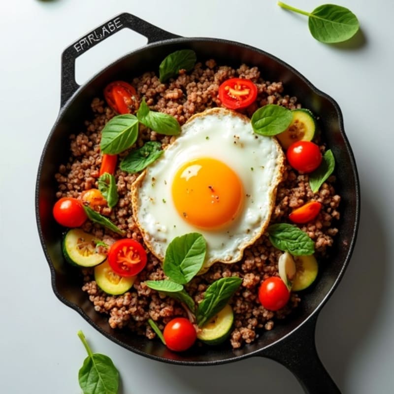 Lean Ground Beef and Veggie Skillet