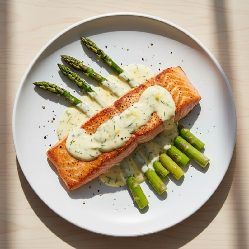 Pan-Seared Salmon with Lemon-Dill Sauce