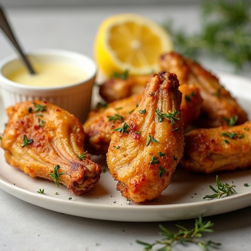 Crispy Baked Lemon Herb Chicken Wings