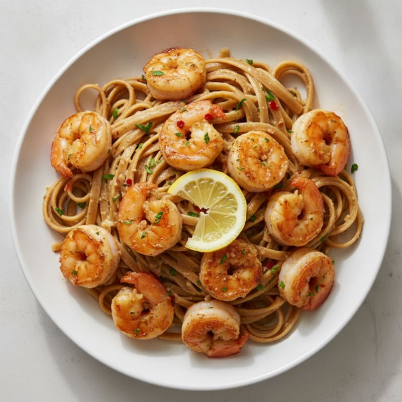 Garlic Butter Shrimp Scampi with Linguine