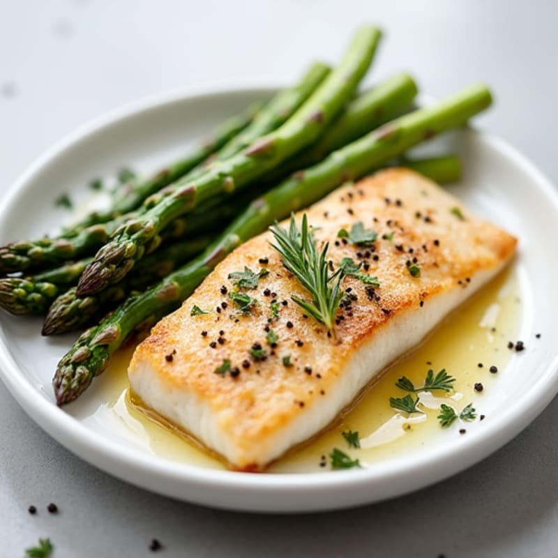 Seared Tilapia with Roasted Asparagus