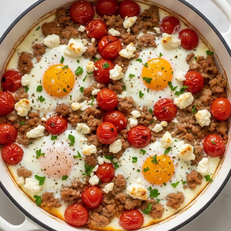 Baked Eggs with Roasted Tomatoes