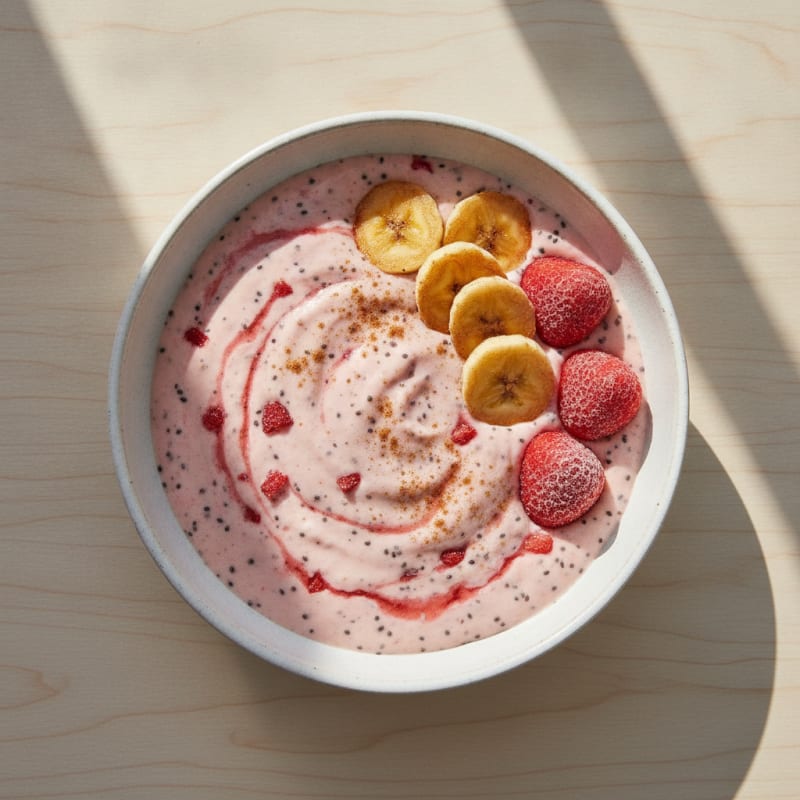Creamy Strawberry Banana Protein Smoothie