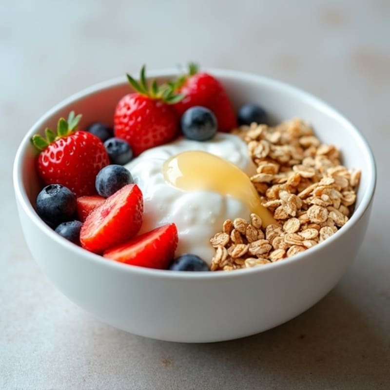 Creamy Greek Yogurt with Fresh Berries and Hearty Oats