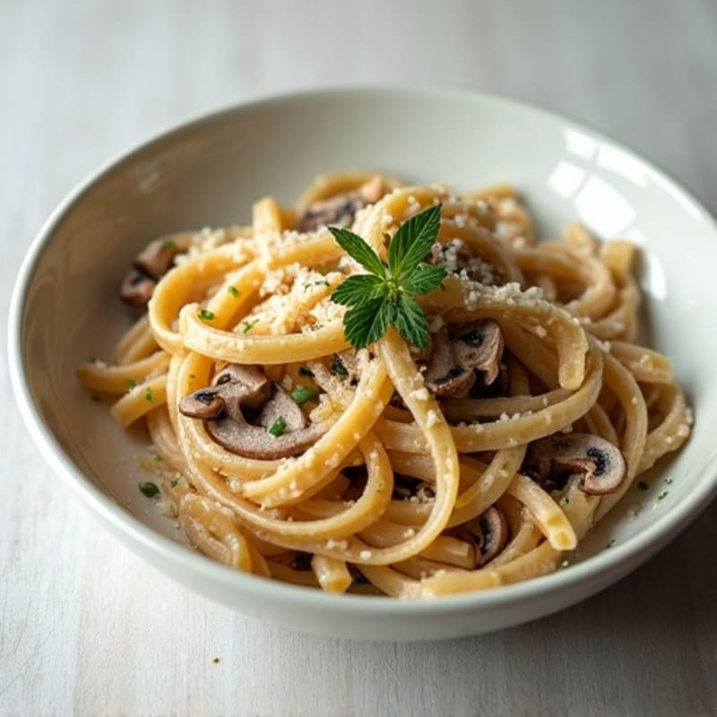 Creamy Truffle Mushroom Whole Wheat Pasta