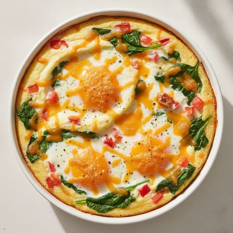 Cheesy Baked Eggs Skillet
