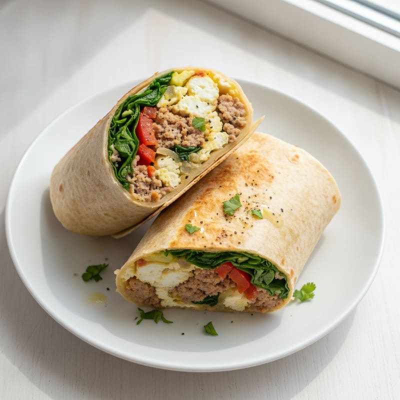Sausage and Egg Breakfast Burrito