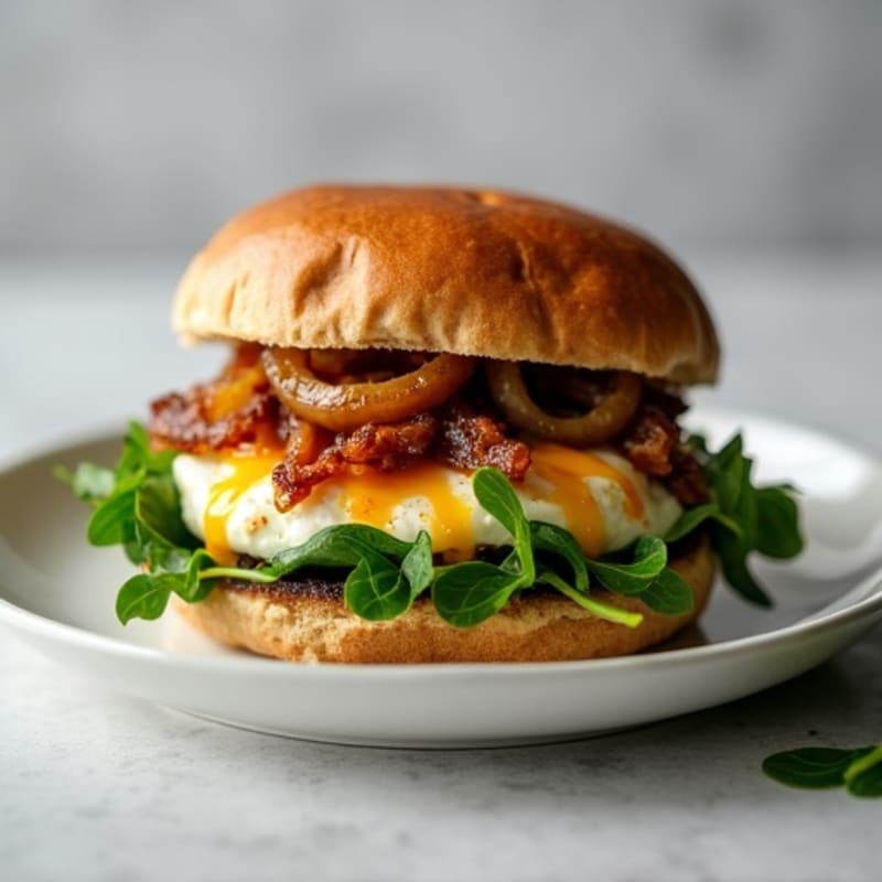 Lean Turkey Spinach Burger with Caramelized Onions