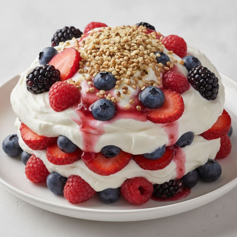 Greek Yogurt Protein Parfait with Mixed Berries
