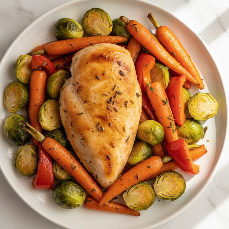 Herb-Roasted Chicken with Roasted Vegetables