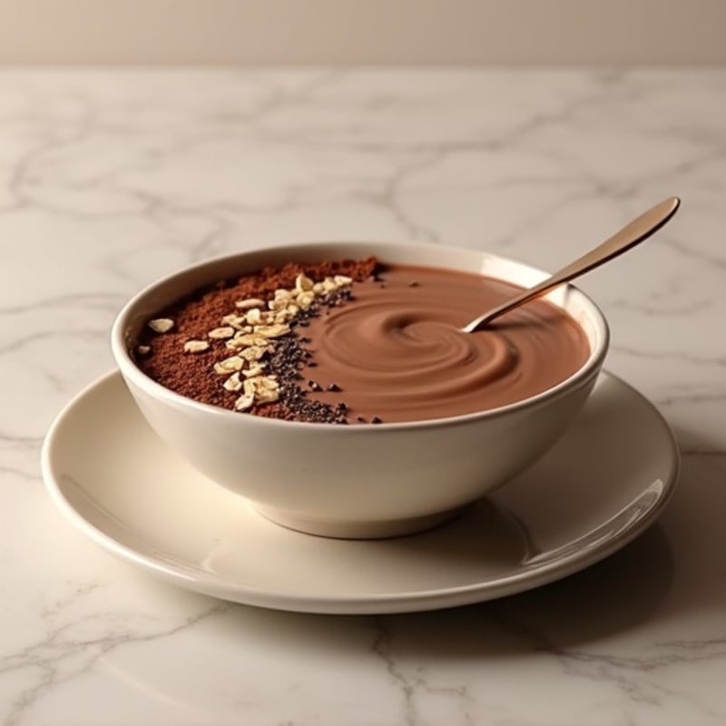 Silky Chocolate Protein Pudding with Almond Butter Swirl