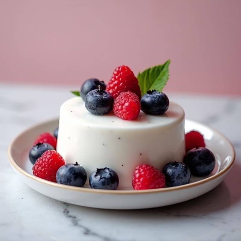 Silky Greek Yogurt Protein Mousse with Berries