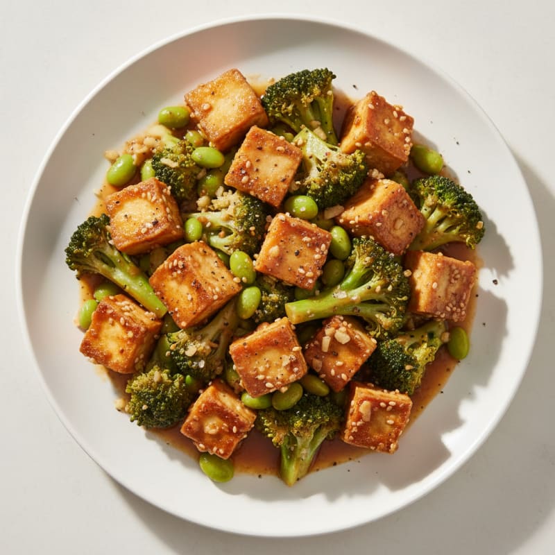 Crispy Sesame Tofu Stir-Fry
