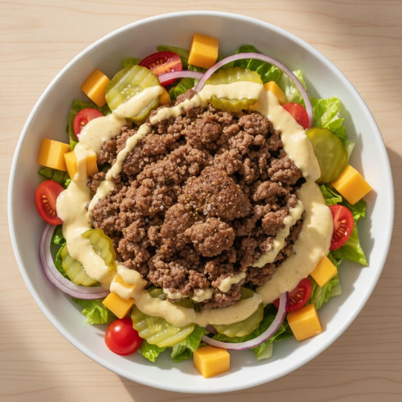 Deconstructed Cheeseburger Bowl