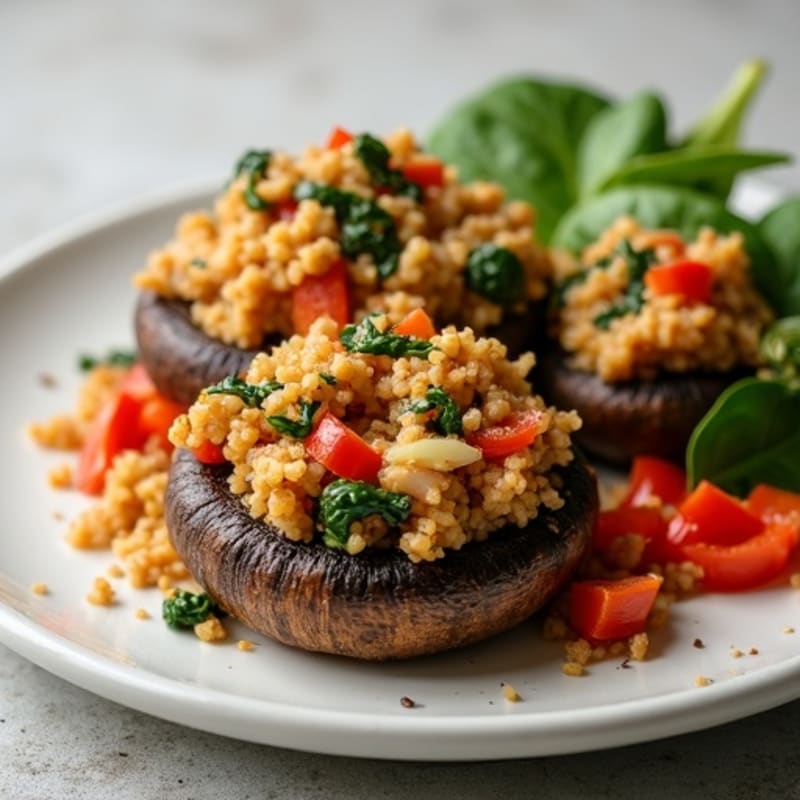 Savory Ground Turkey Stuffed Portobello Mushrooms