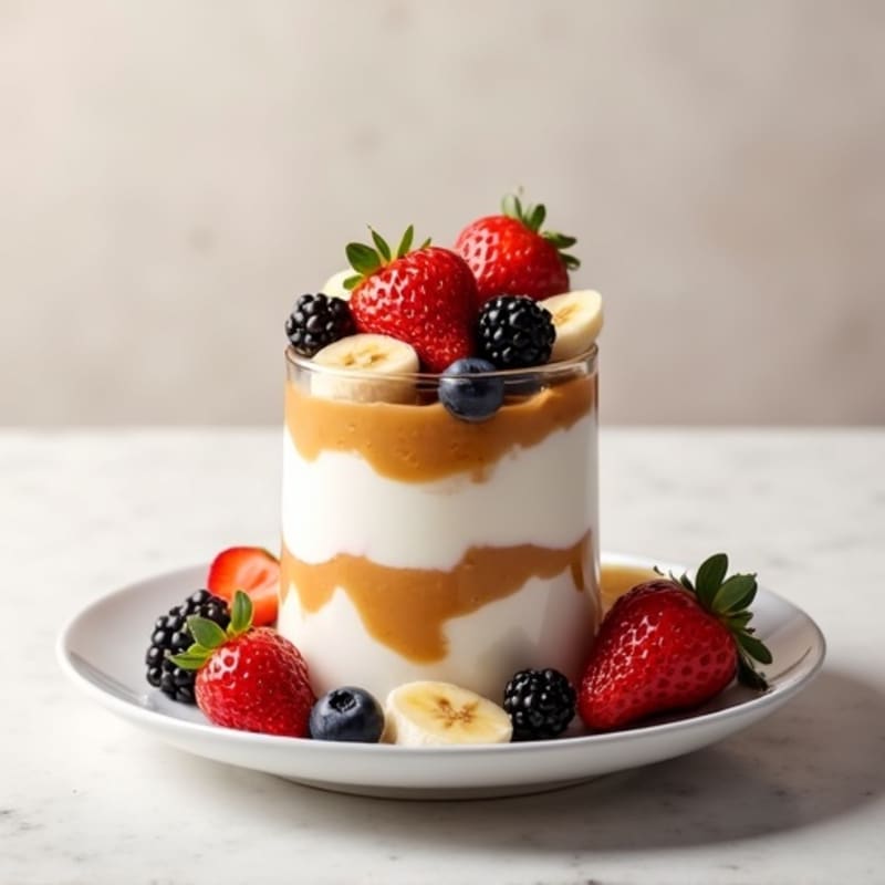 Greek Yogurt Parfait with Berries and Almond Butter