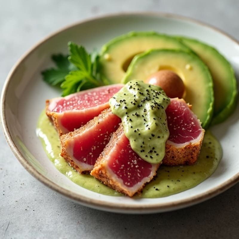 Seared Ahi Tuna with Creamy Wasabi Mayo