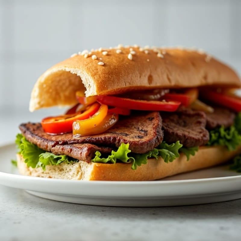 Lean Sirloin Philly with Bell Peppers and Onions