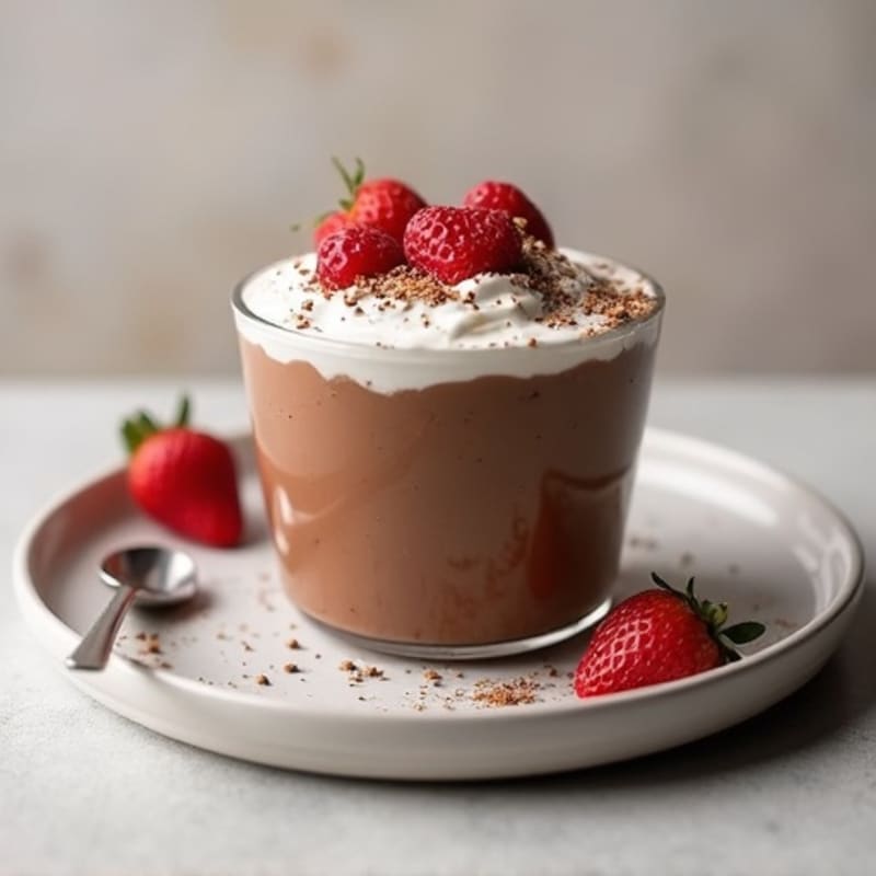 Silky Chocolate Protein Pudding with Greek Yogurt