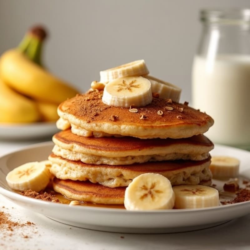 Protein-Packed Caramelized Banana Oat Pancakes