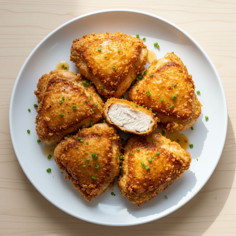 Crispy Buttermilk Fried Chicken Thighs