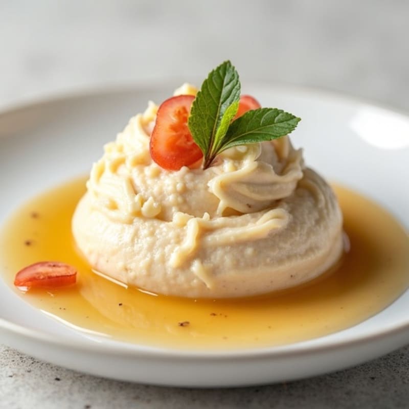 Silky Protein Mousse with Shredded Chicken