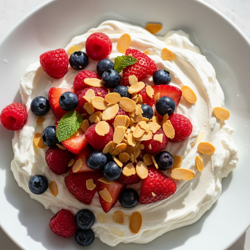 Silky Greek Yogurt Protein Pudding with Berries