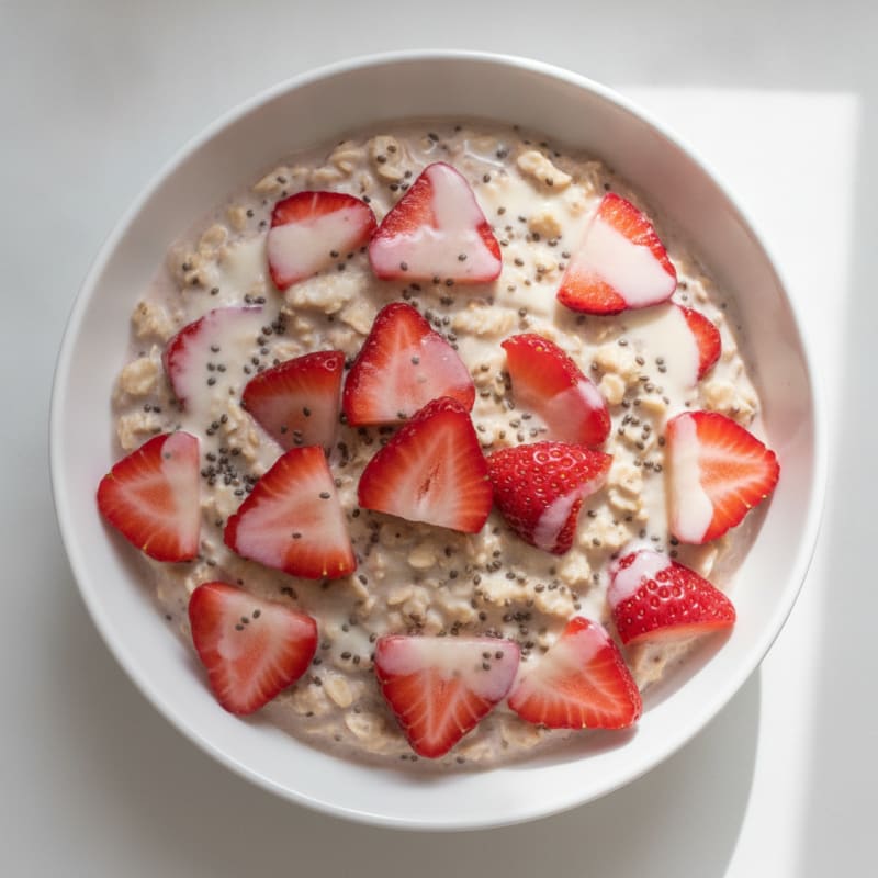 Strawberry Coconut Chia Overnight Oats