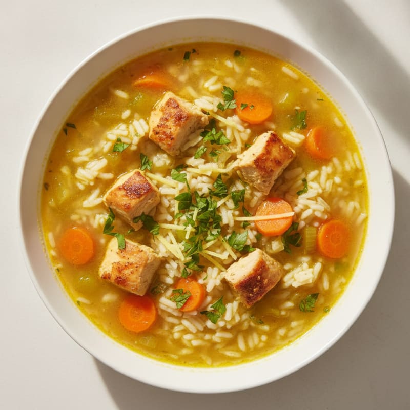 Turmeric Chicken and Rice Soup