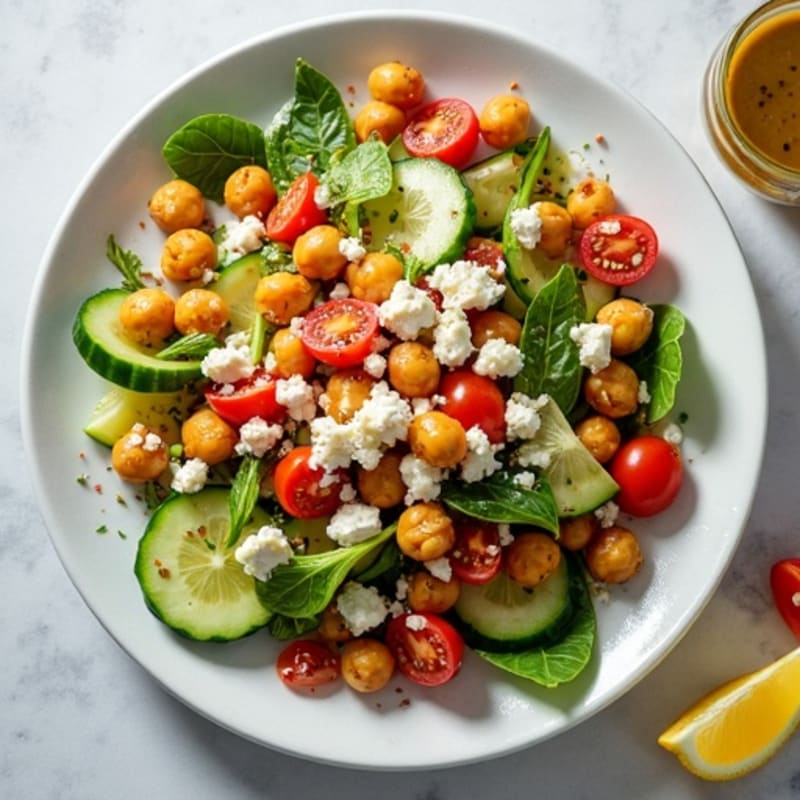 Crispy Chickpea and Fresh Veggie Salad