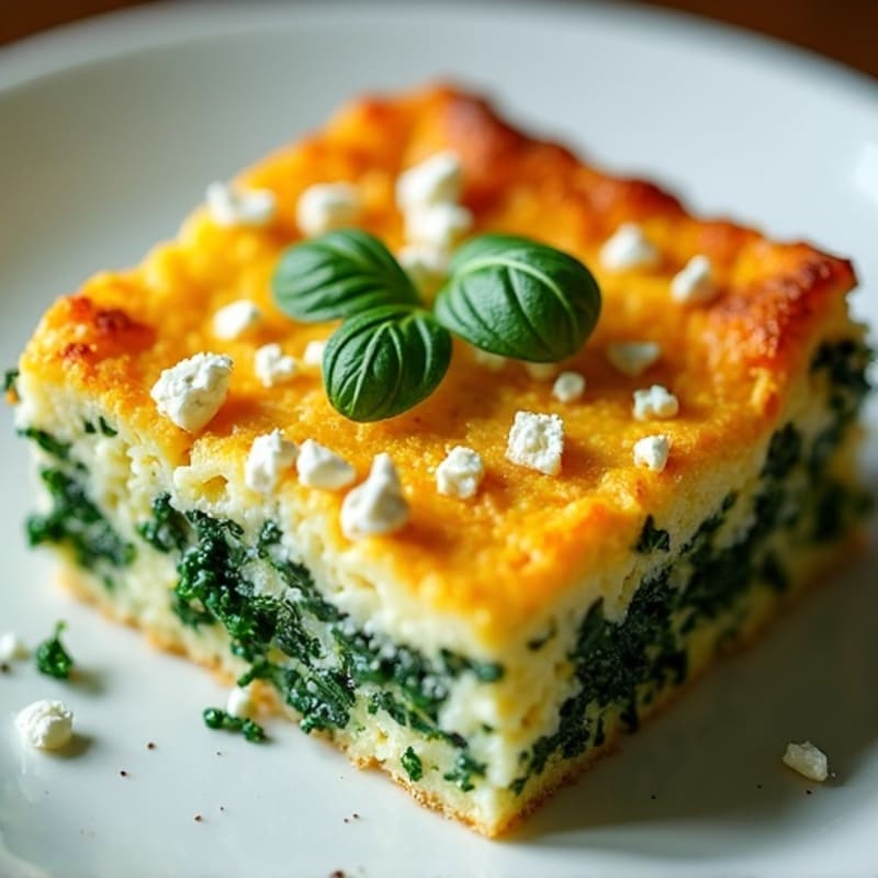 High-Protein Creamy Spinach Feta Bake