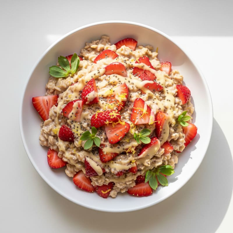 Strawberry Shortcake Overnight Oats