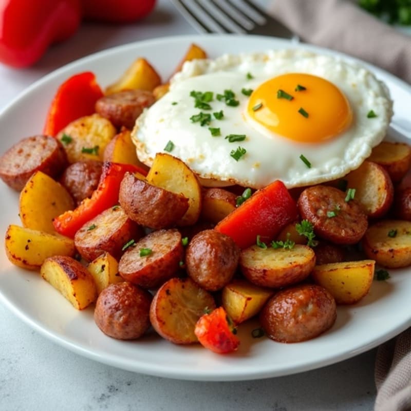 Crispy Roasted Breakfast Potatoes with Bell Peppers and Onions