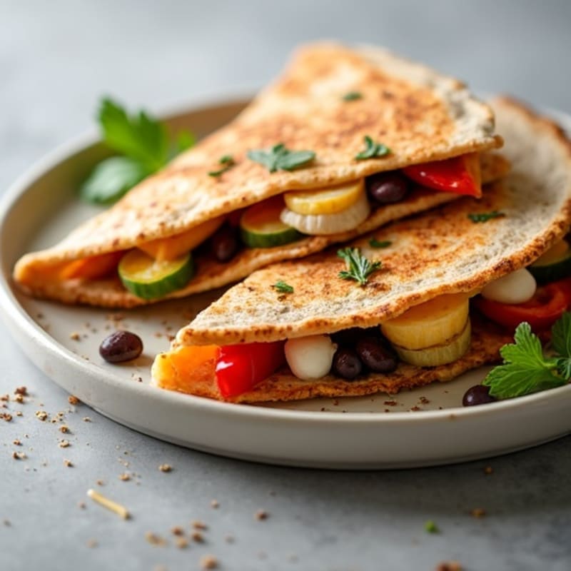 Lean Chicken and Black Bean Crispy Quesadillas