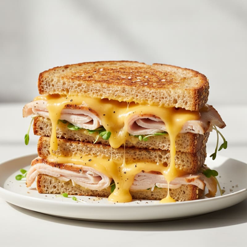 Triple-Decker Grilled Cheese Sandwich