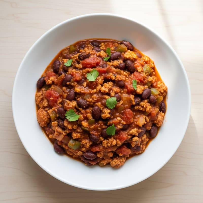 Smoky Ground Turkey and Black Bean Chili