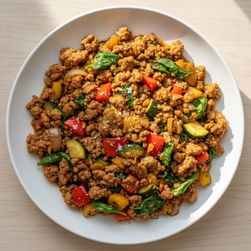 Hearty Ground Turkey and Vegetable Skillet
