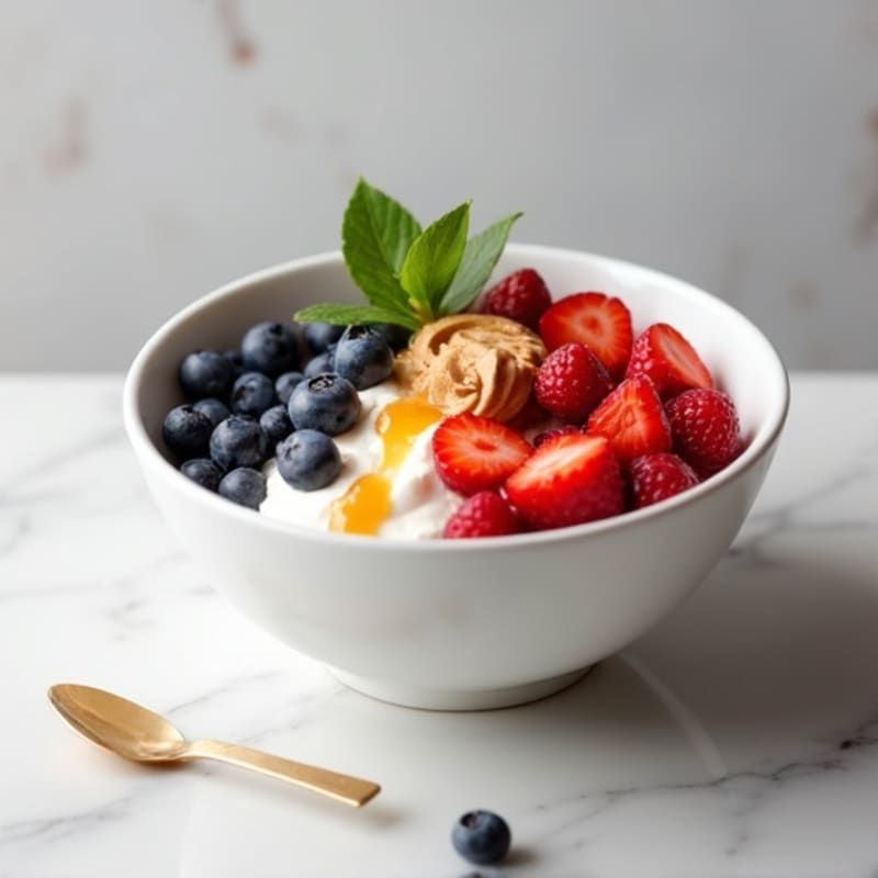Greek Yogurt Protein Bowl with Berries and Almond Butter
