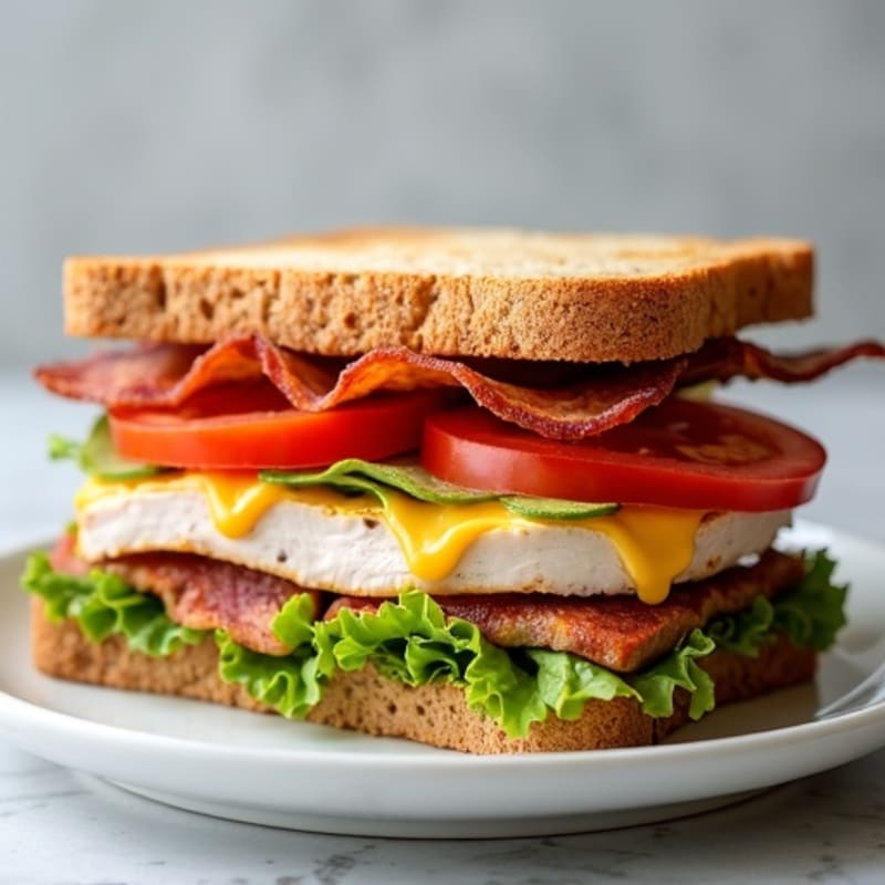 Lean Turkey and Crispy Bacon Club Sandwich