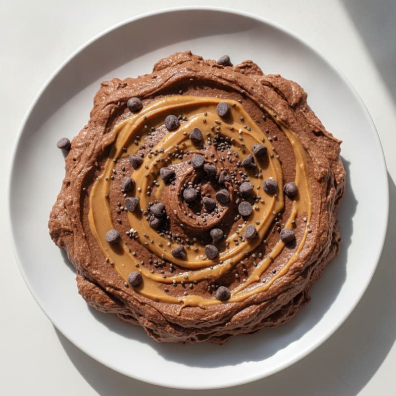 Chocolate Protein Mousse with Silky Peanut Butter Swirl