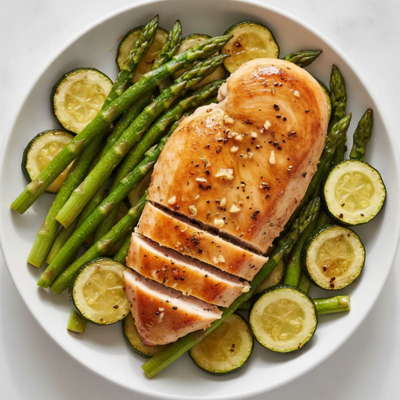Lemon Herb Chicken with Roasted Asparagus