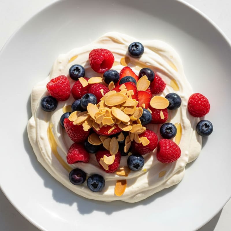 Silky Greek Yogurt Protein Mousse with Berries