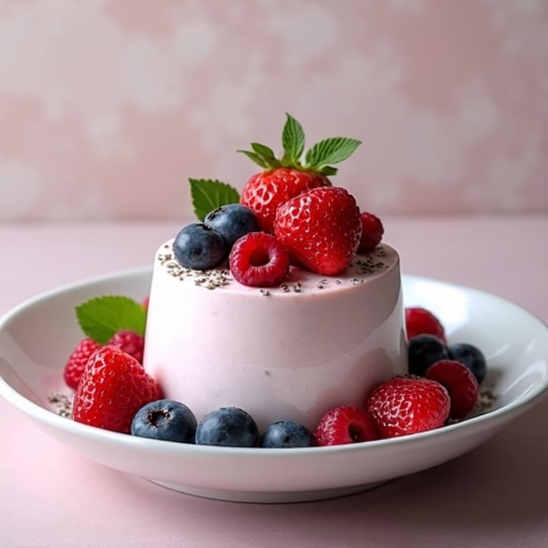 Silky Greek Yogurt Protein Mousse with Mixed Berries