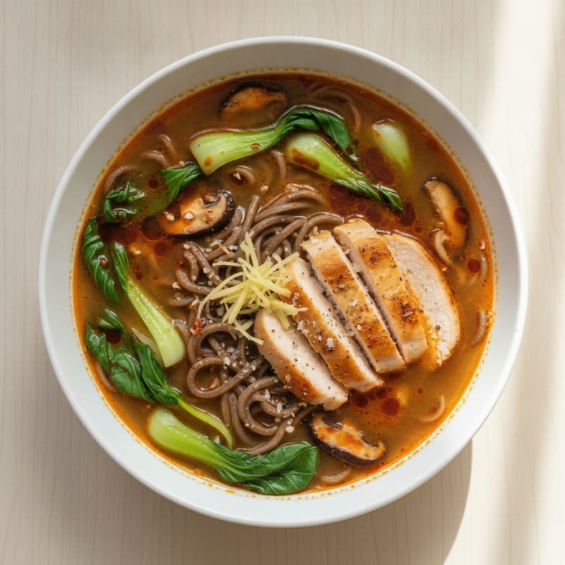 Sriracha Chicken Ramen Soup