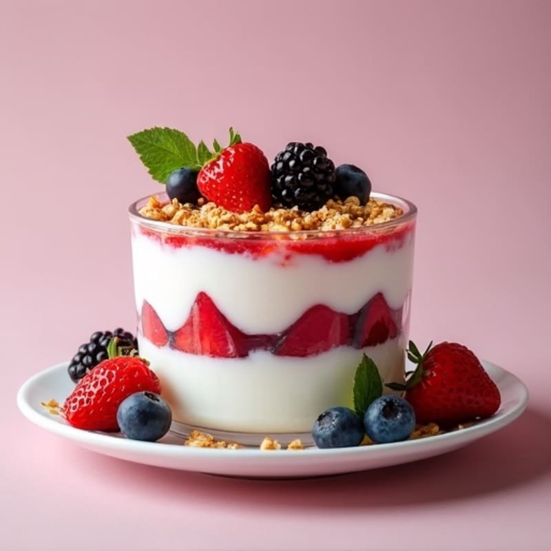Creamy Greek Yogurt Protein Parfait with Mixed Berries