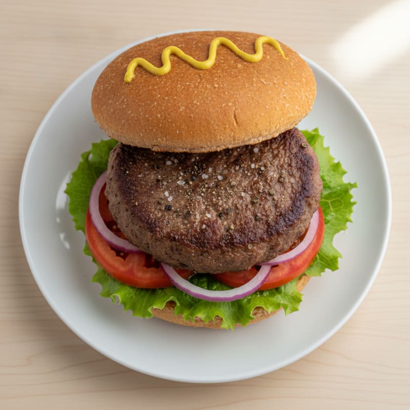 Classic Beef Burger with Toasted Bun