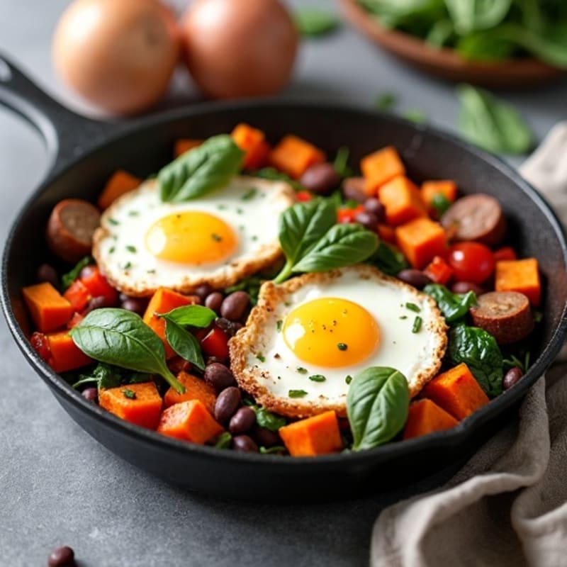 Protein-Packed Sweet Potato Hash Breakfast Skillet