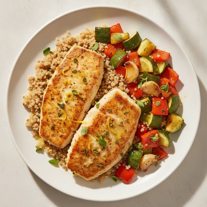 Lemon Herb Tilapia with Roasted Vegetables