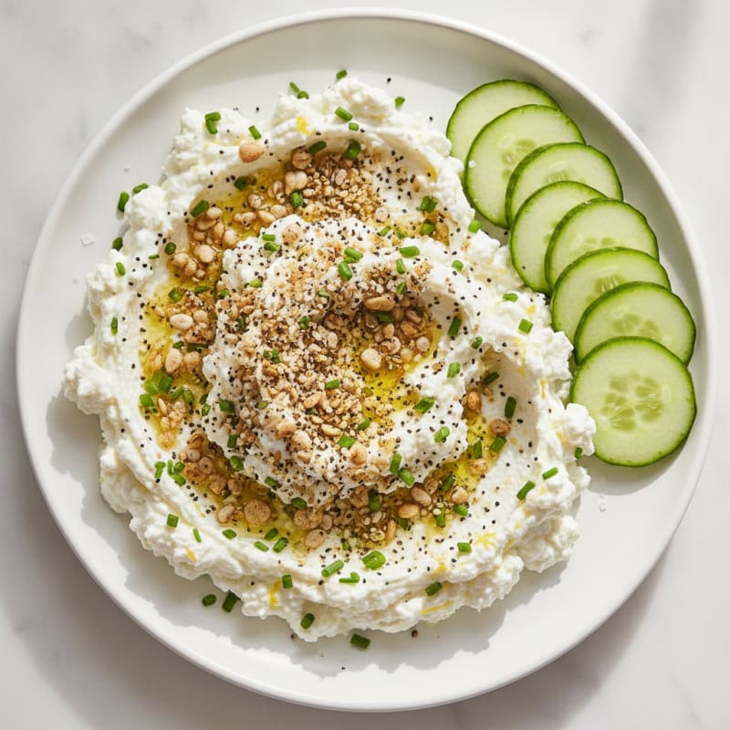Lemon-Herb Cottage Cheese with Everything Bagel Seasoning