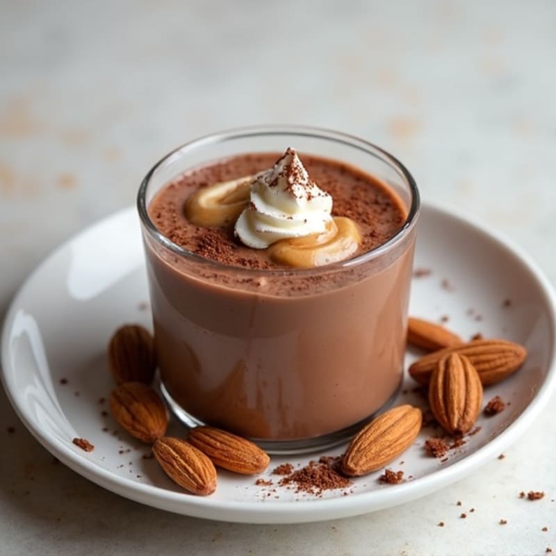 Silky Chocolate Protein Pudding with Almond Butter Swirl